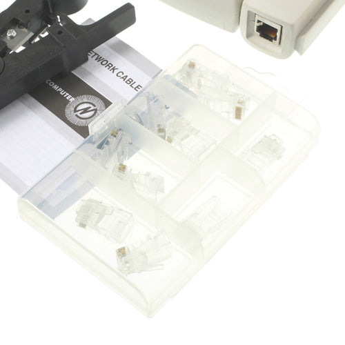 10 in 1 Network Cable Computer Cable Tester Diagnostic Tool Kit w/ Bag