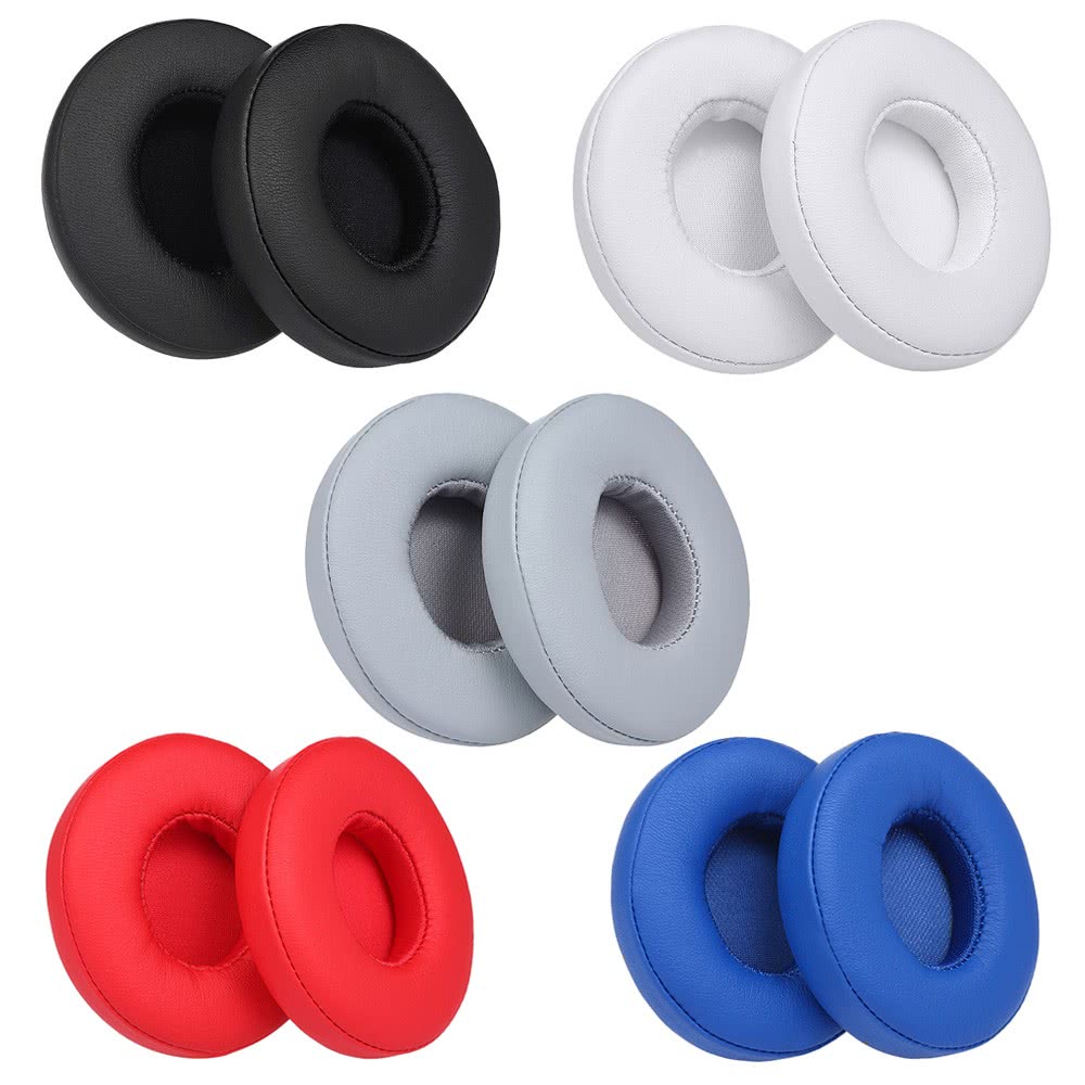 2Pcs Replacement Earpads Headsets Soft Ear Pad Cushion for Beats Solo 2 / 3 Wireless Headphones