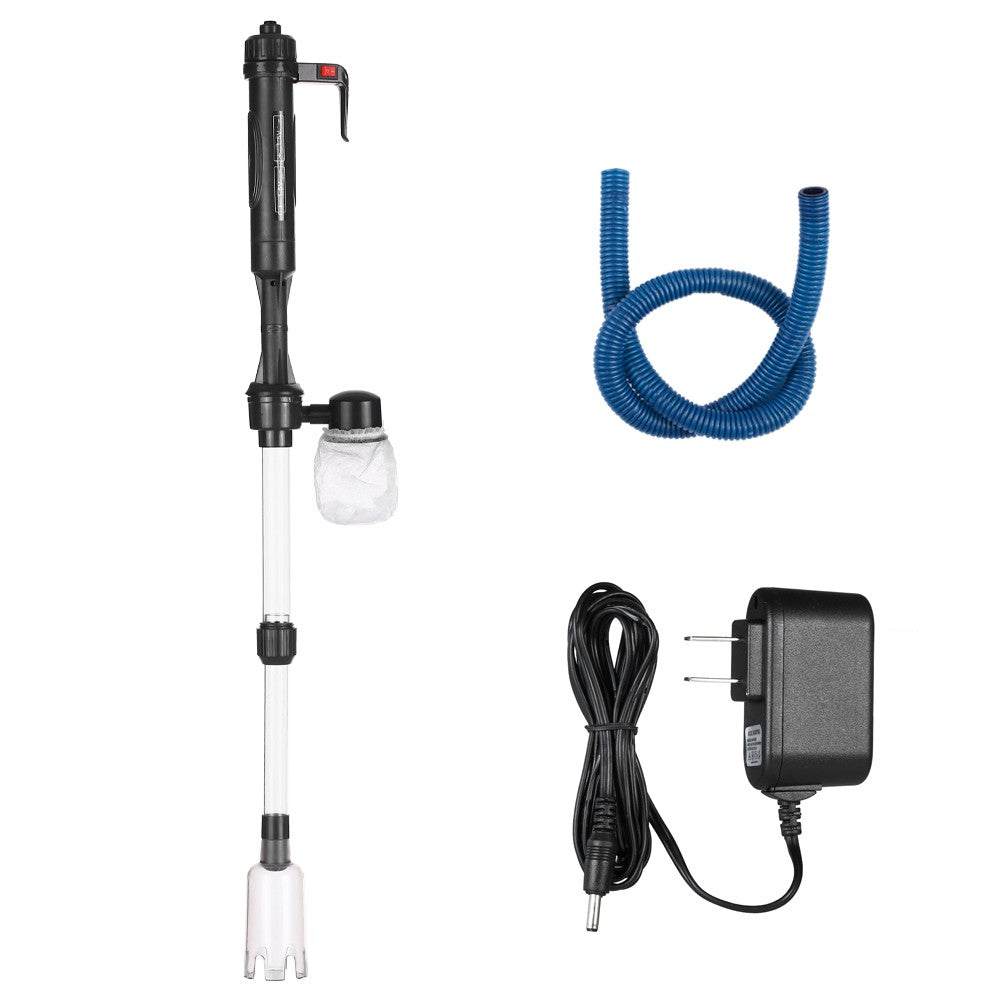 Electric Aquarium Fish Tank Water Changer Sand Washer Vacuum Siphon Operated Gravel Cleaner - US Plug