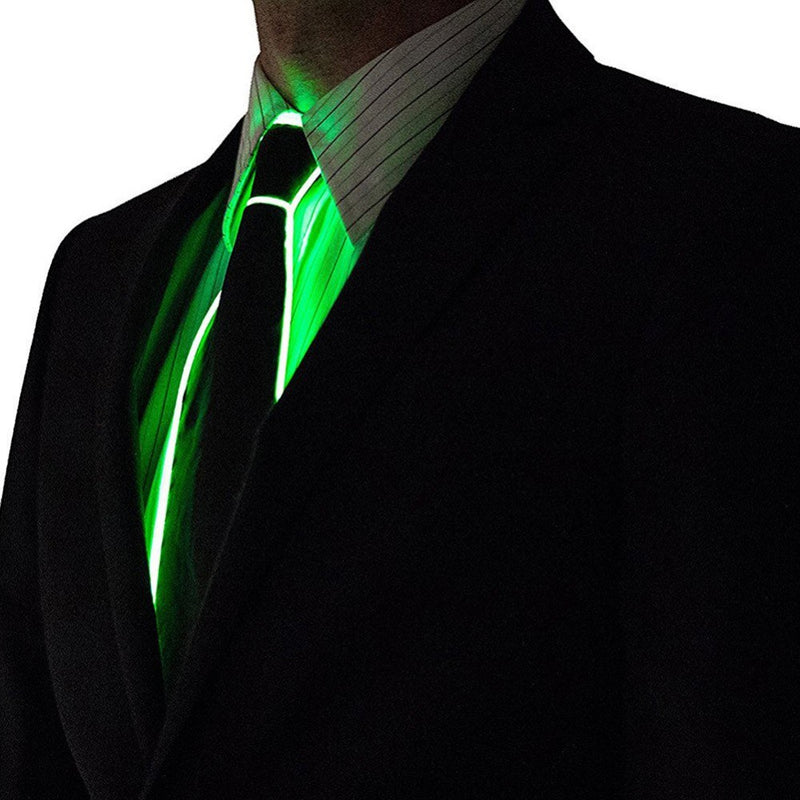 Wire Tie Flashing Cosplay LED Tie Costume Necktie Glowing DJ Bar Dance Carnival Party Masks Cool Props