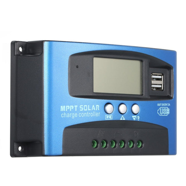 40A MPPT Solar Charge Controller 12V/24V Solar Panel Regulator with LCD Display Dual USB Multiple Load Control Modes