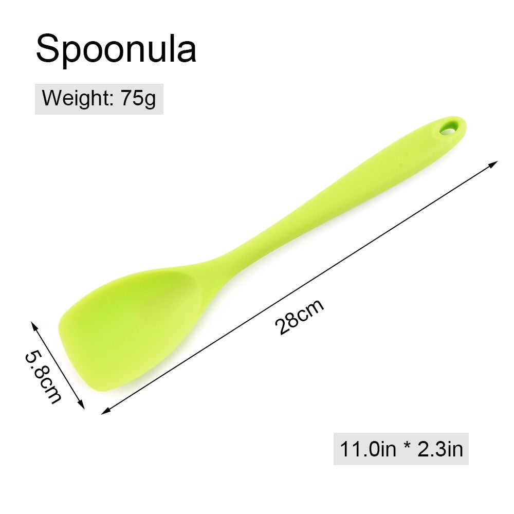 10Pcs Heat Resistant Silicone Kitchen Utensil Set Non-Stick Spoon Spatula Ladle Cooking Tools Dinnerware