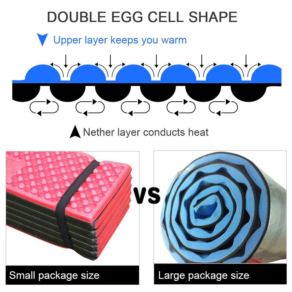190x57cm Camping Mat Sleeping Folding Pad Backpacking Sitting XPE Cushion Seat Pad for Camping Hiking Picnic