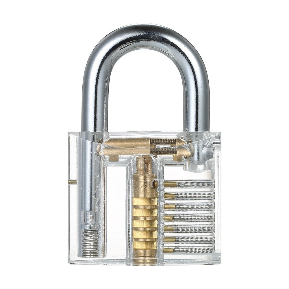 15Pcs Household Lock Pick Set Tools with Transparent Key Lockpicking Home Improvement Simple Accessory