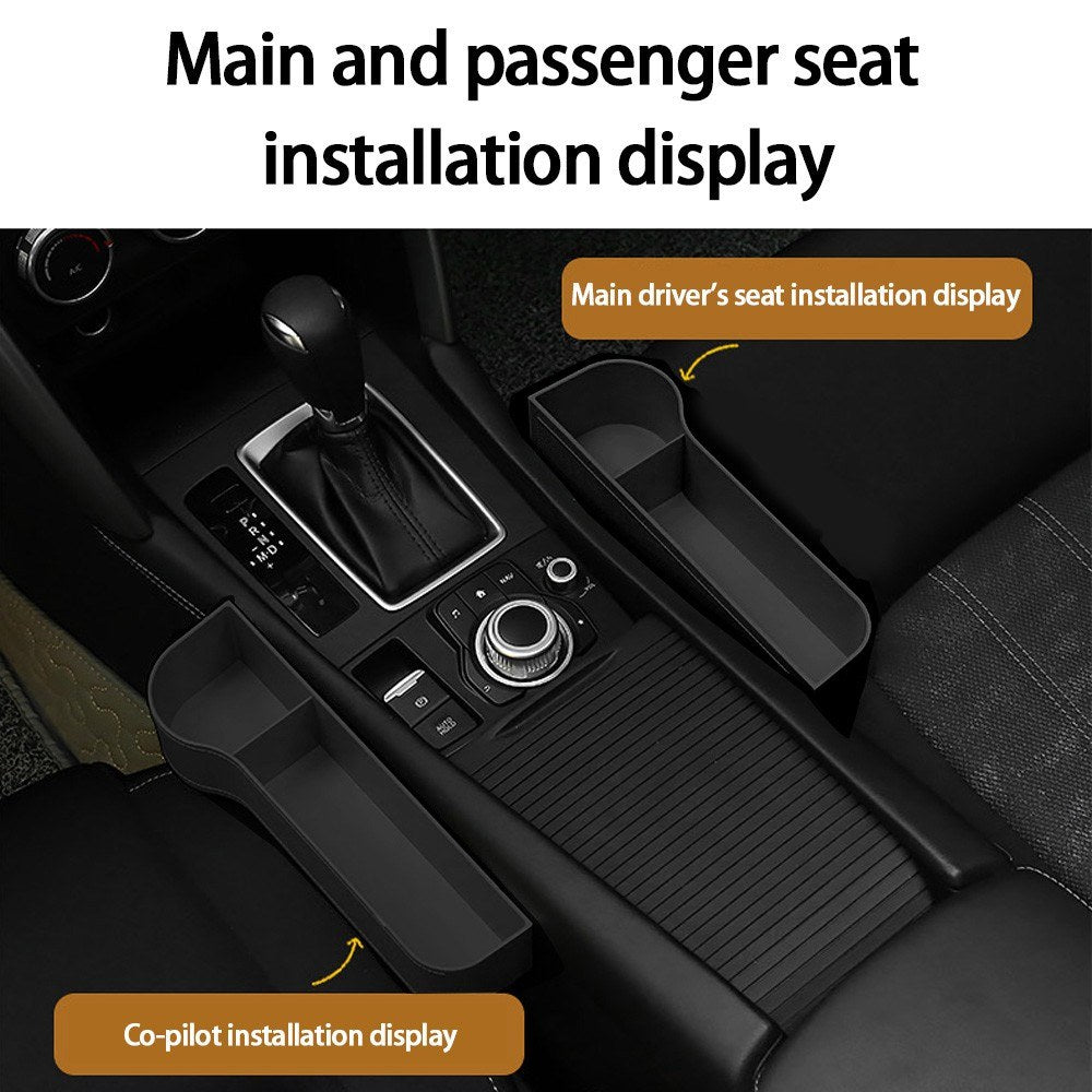 2Pcs/Set Car Seat Organizer Carriage Bag PU Case Multifunctional Storage Box Left/Right Gap Storage Box
