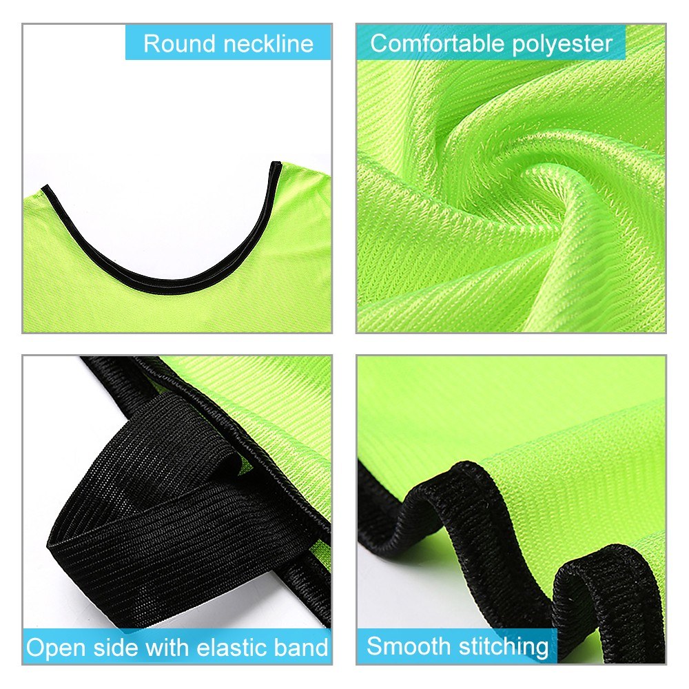 12PCS Adults Soccer Quick Drying Football Vest Practice Sports Vest Breathable Bibs