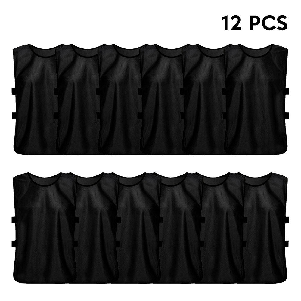 12PCS Adults Soccer Quick Drying Football Vest Practice Sports Vest Breathable Bibs