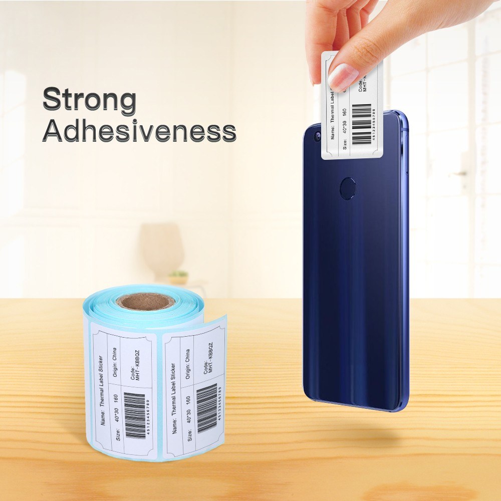 10 Rolls/Pack Thermal Label Sticker Waterproof Oil-proof Wine-proof 30x20mm Strong Adhesive Sticker 300PCS/Roll