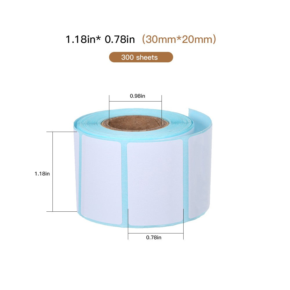 10 Rolls/Pack Thermal Label Sticker Waterproof Oil-proof Wine-proof 30x20mm Strong Adhesive Sticker 300PCS/Roll