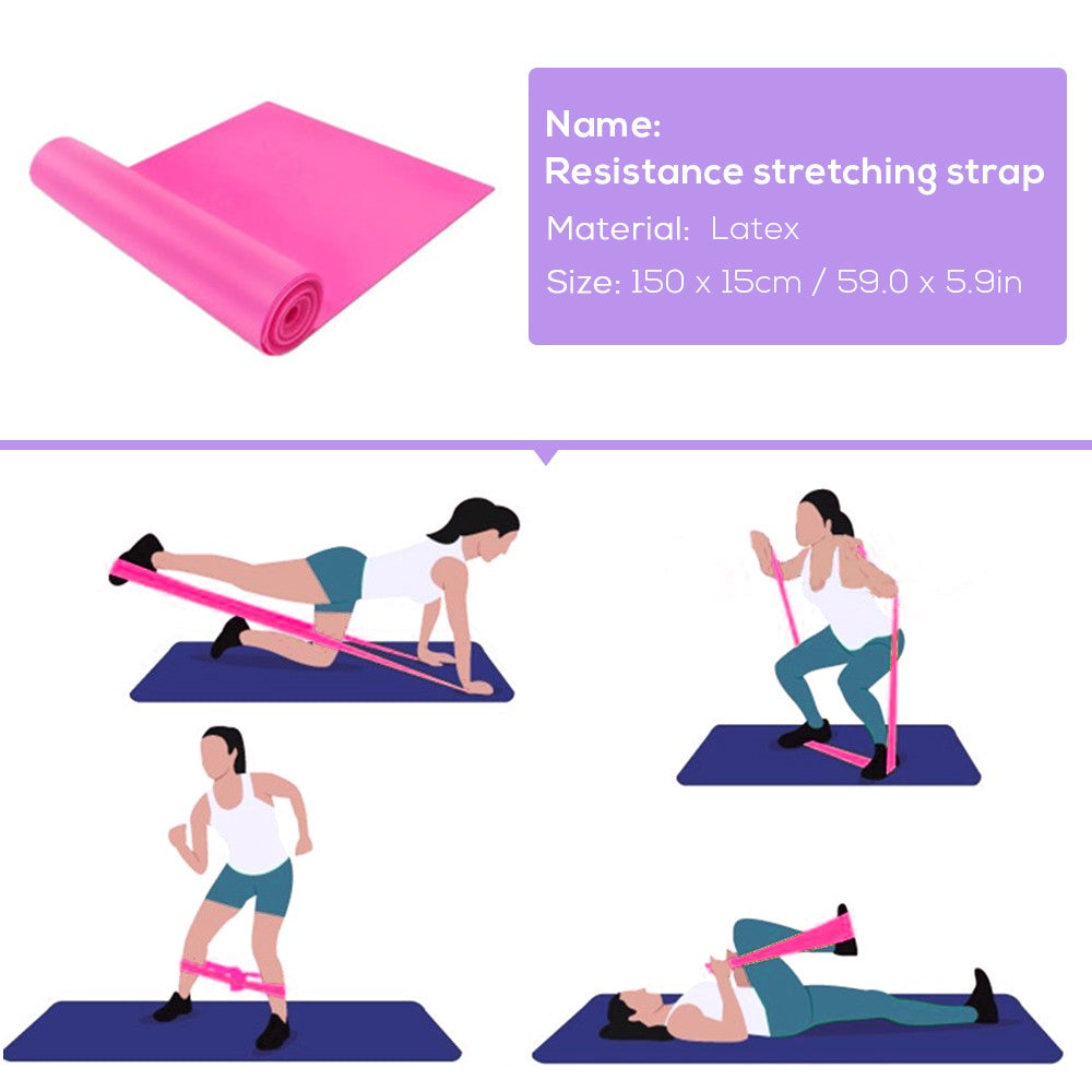 1 Set Yoga Equipment Kit Pilates Ring Yoga Cotton Strap Resistance Loop Band Stretching Strap Set