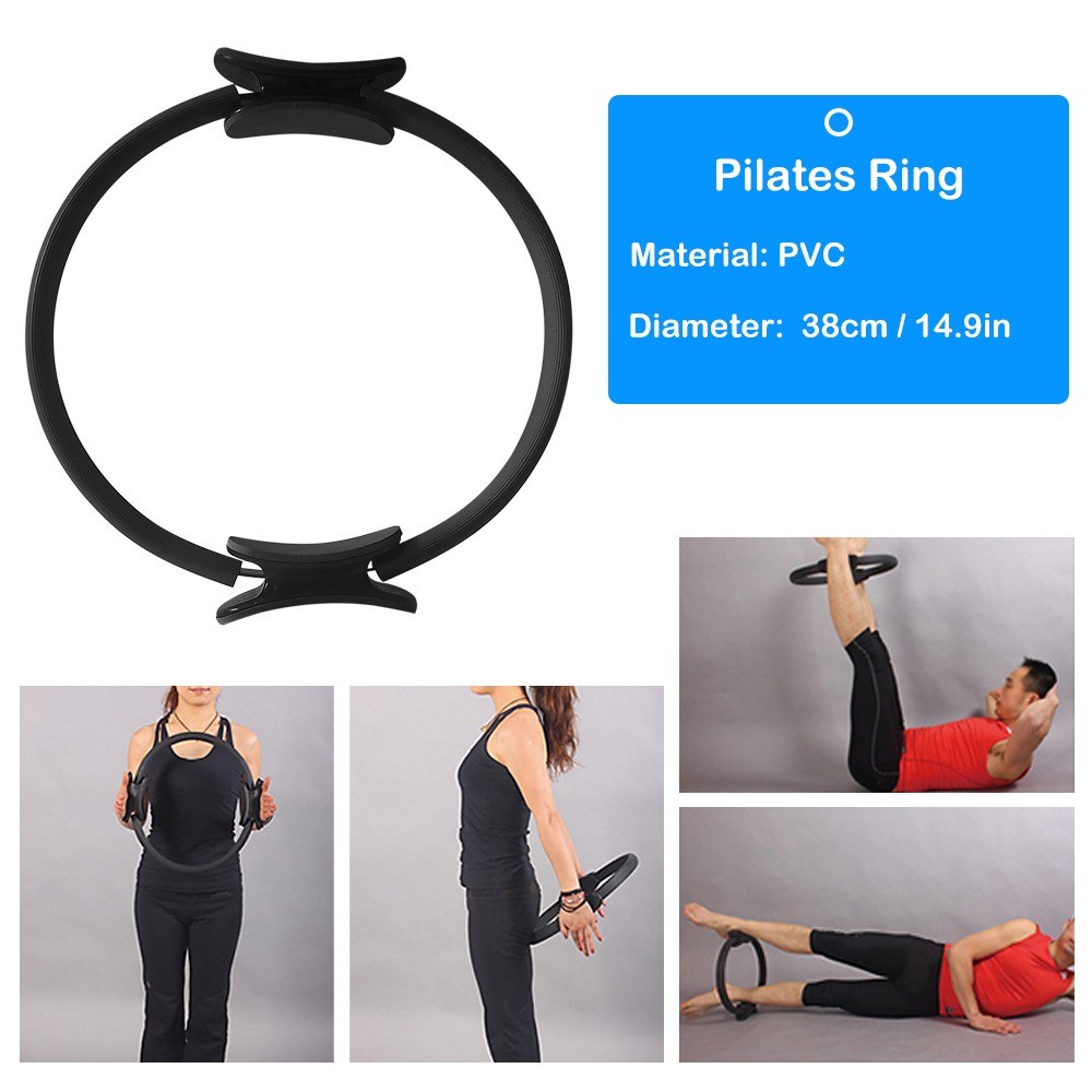 1 Set Yoga Equipment Kit Pilates Ring Yoga Cotton Strap Resistance Loop Band Stretching Strap Set