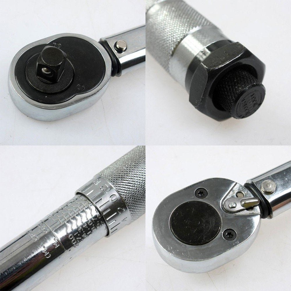 1/4-Inch DR 5-25Nm Drive Click Torque Wrench High Precision Adjustable Bike Torque Wrenches Car Repairing Tool Calibrated with Storage Case
