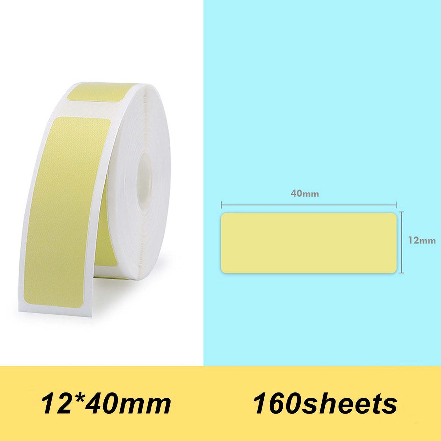 160Pcs/Roll For Home Organizer Supermarket Study Waterproof Thermal Printing Blank Labels