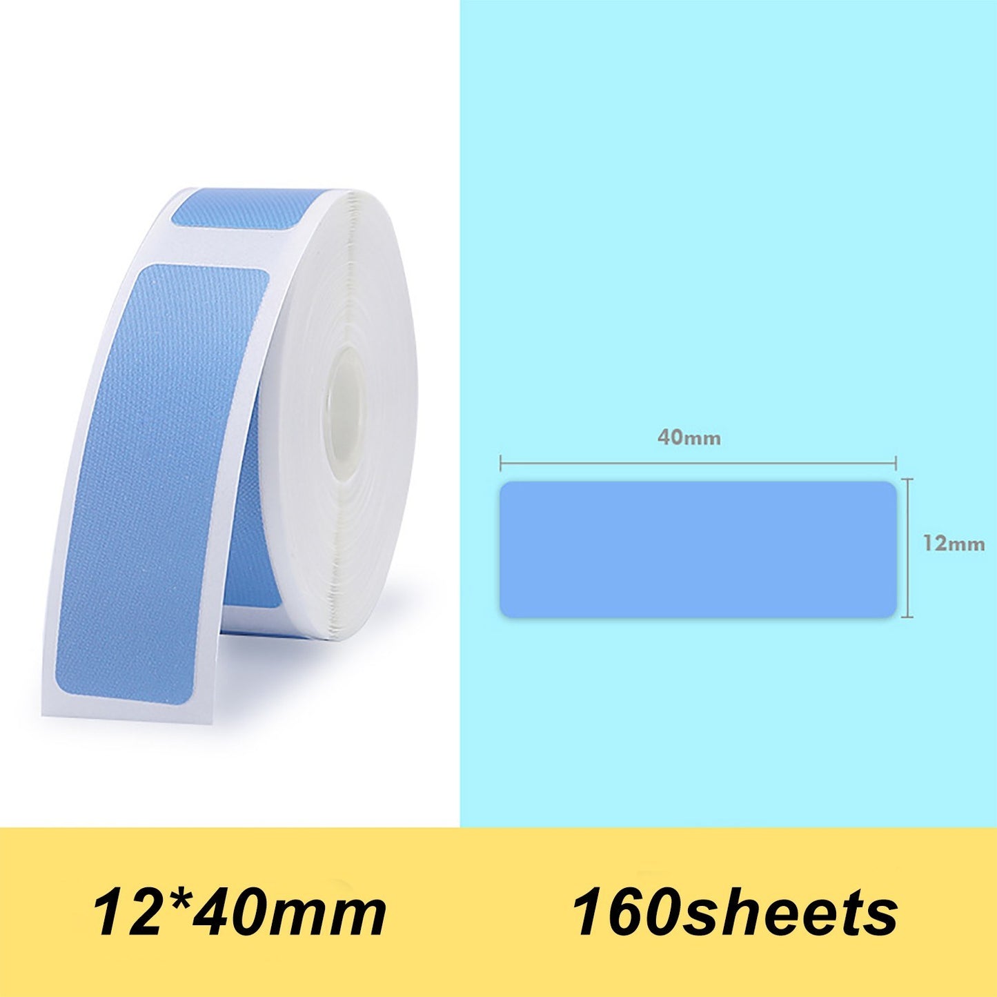160Pcs/Roll For Home Organizer Supermarket Study Waterproof Thermal Printing Blank Labels