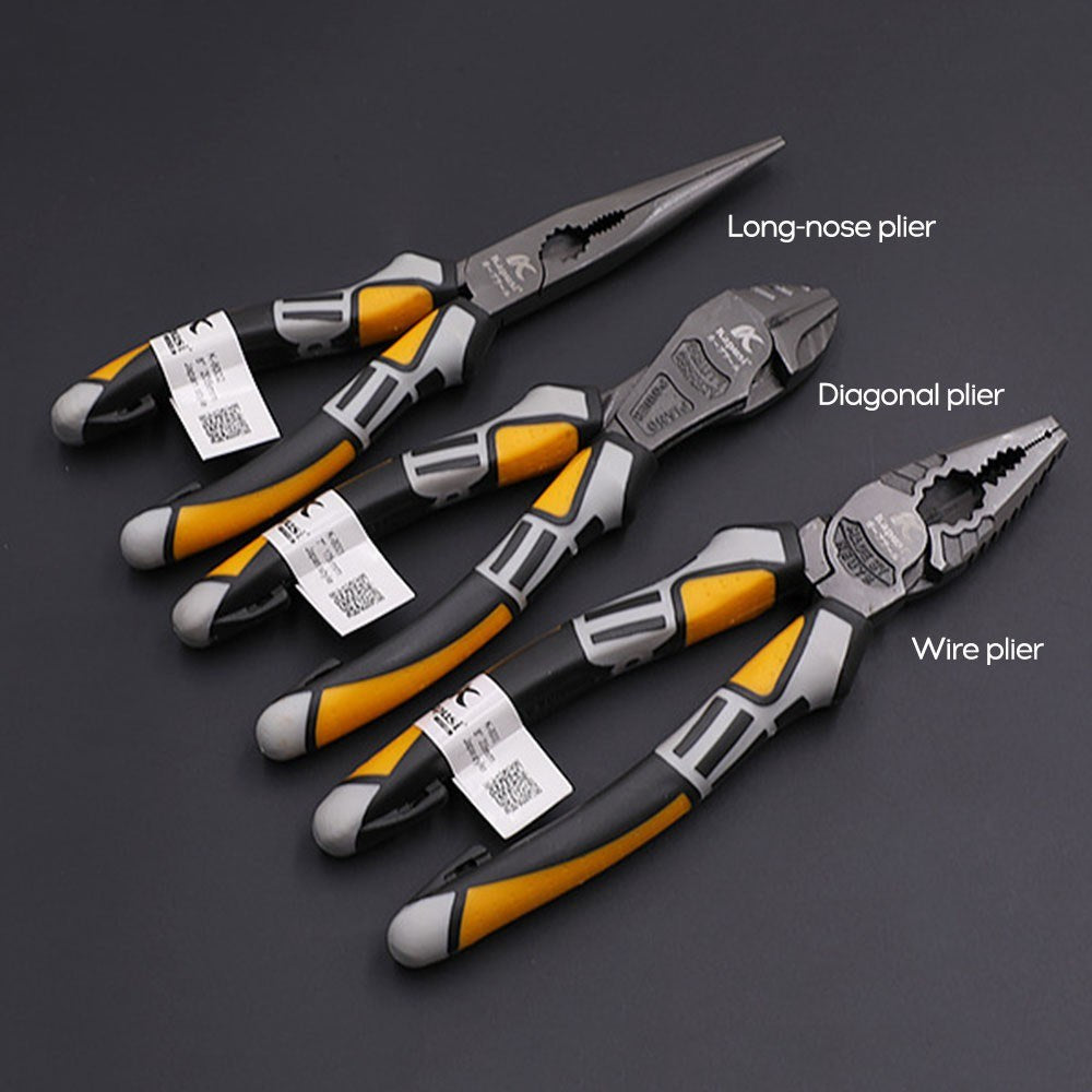 8" Long-nose Wire Cutter Plier Professional Electrician Plier Wire Stripper Chrome Vanadium Steel Handheld Wire Cutting Crimping Tool