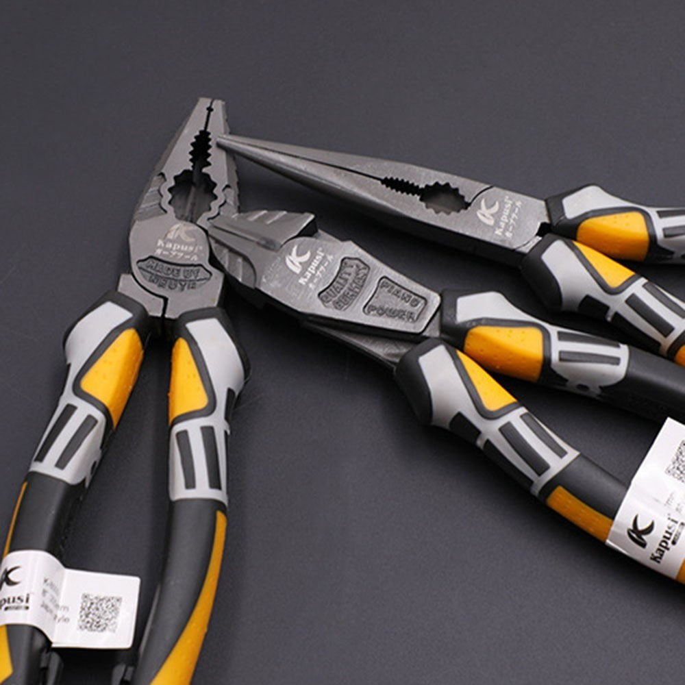 8" Long-nose Wire Cutter Plier Professional Electrician Plier Wire Stripper Chrome Vanadium Steel Handheld Wire Cutting Crimping Tool
