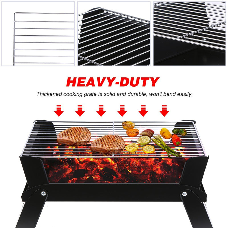 For Outdoor Camping Picnic Portable Stainless Steel Folding Barbecue Grill