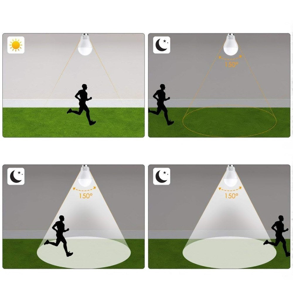 2pcs/lot E27 LED Light Bulb with Motion Sensor Smart Light Radar Sensor 7W Replaces 50 W Sensor Bulb Energy Saving Lamp