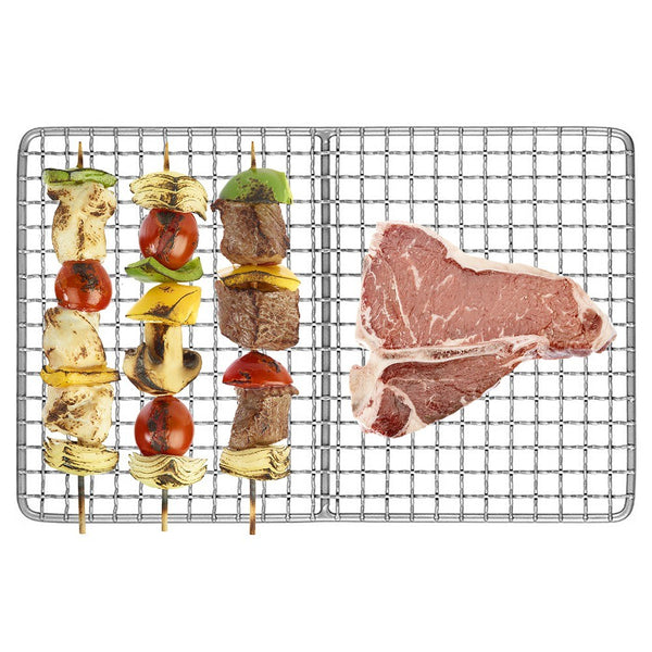 Ultralight Titanium Grill Plate Barbecue BBQ Wire Mesh Rack Net Plate for Outdoor Picnic
