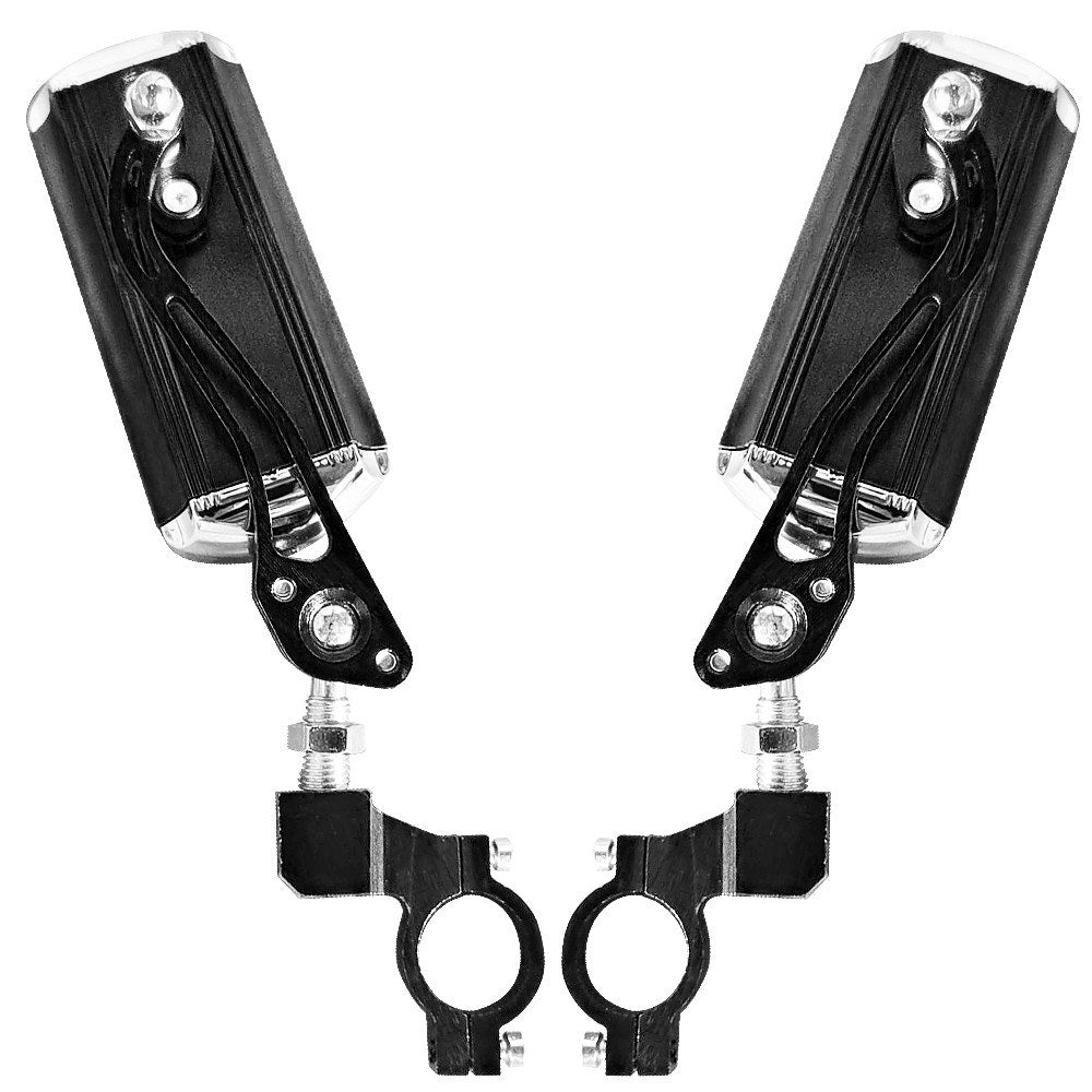 2Pcs Bike Rear View Mirror Rotatable Wide Angle Rear View Aluminum Alloy Safety Rearview Mirror