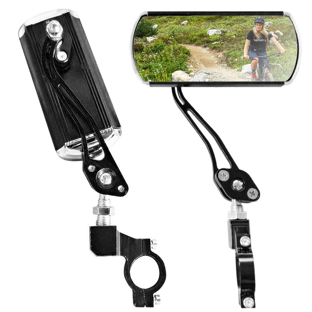 2Pcs Bike Rear View Mirror Rotatable Wide Angle Rear View Aluminum Alloy Safety Rearview Mirror