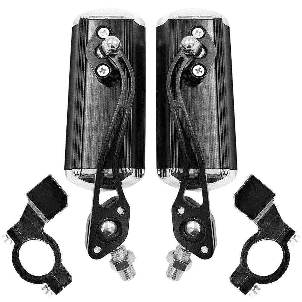 2Pcs Bike Rear View Mirror Rotatable Wide Angle Rear View Aluminum Alloy Safety Rearview Mirror