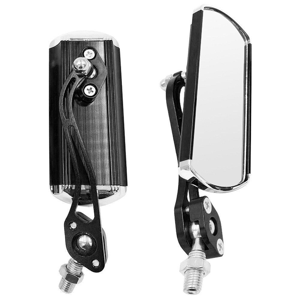 2Pcs Bike Rear View Mirror Rotatable Wide Angle Rear View Aluminum Alloy Safety Rearview Mirror