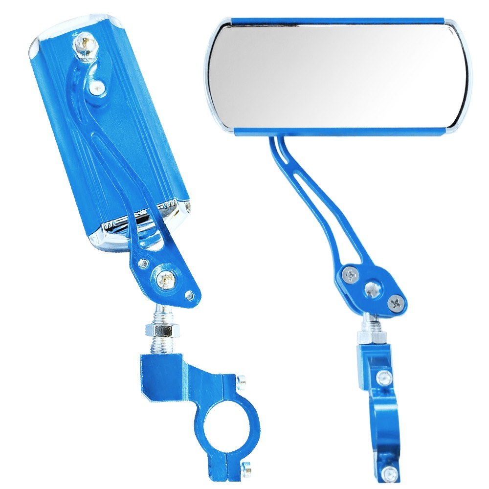 2Pcs Bike Rear View Mirror Rotatable Wide Angle Rear View Aluminum Alloy Safety Rearview Mirror