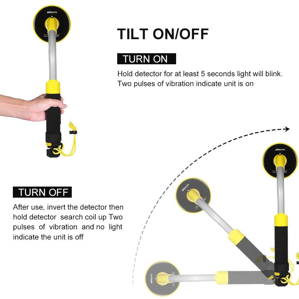 KKMOON Fully Waterproof Underwater Metal Detector Handheld Pinpointer Pulse Induction Metal Detector