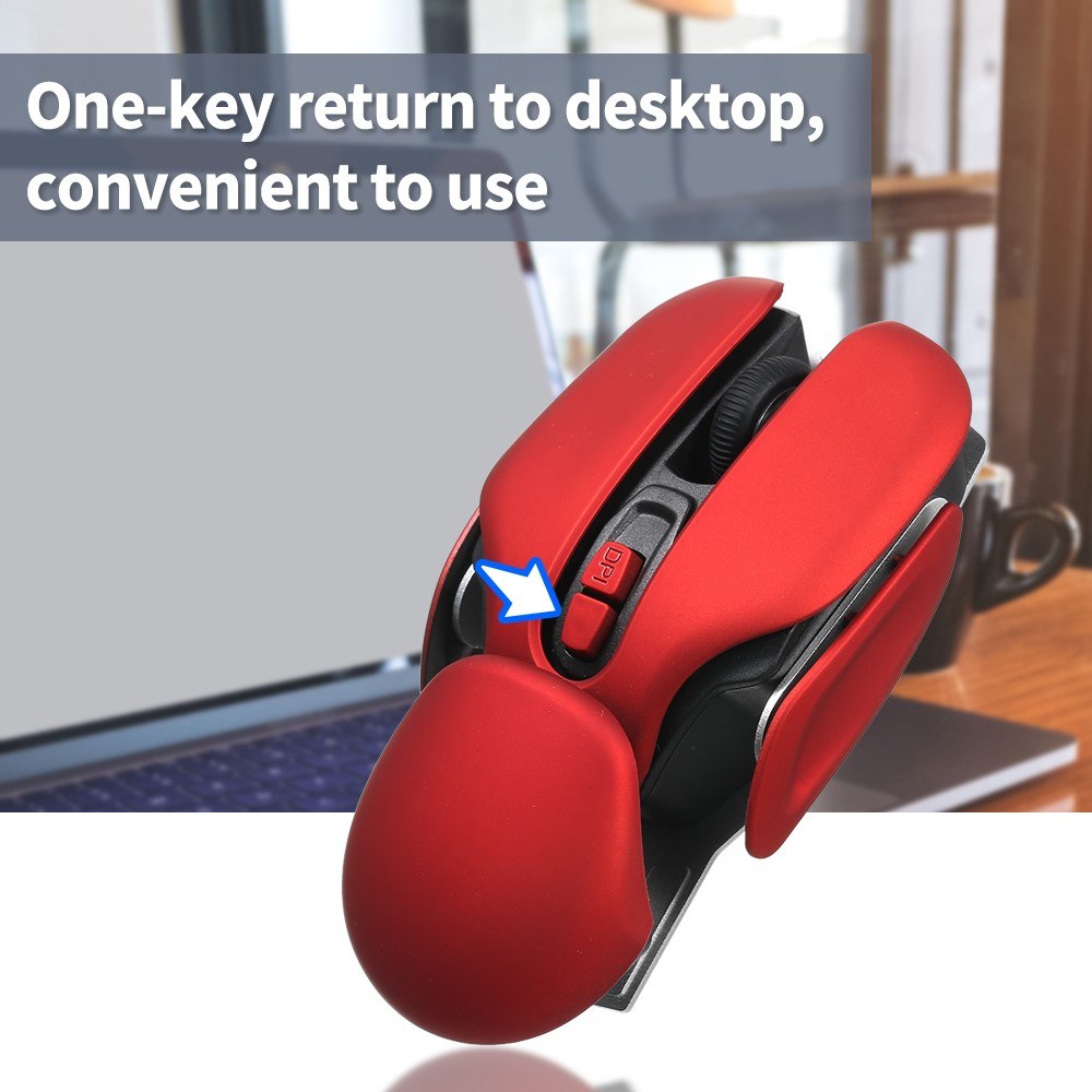 2.4G Wireless Mouse USB Rechargeable Ergonomic PC Laptop Mouse 10m Transmission Distance 3-level Adjustable DPI