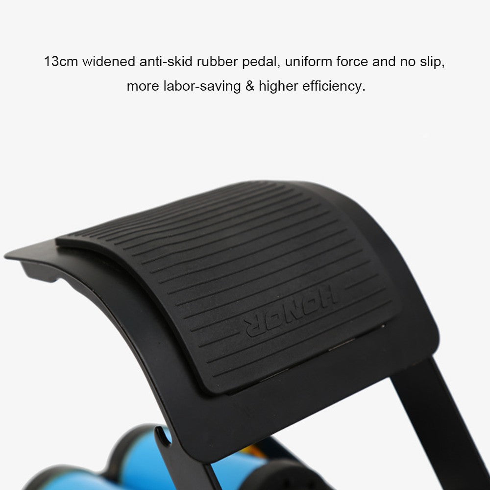 2-in-1 Folding Air Pump with Ordinary Barometer in High-Pressure Pump with Dual Cylinder Portable Inflatable Cylinder Inflation Pump with Pedal for Automobiles Bicycles Rubber Boats
