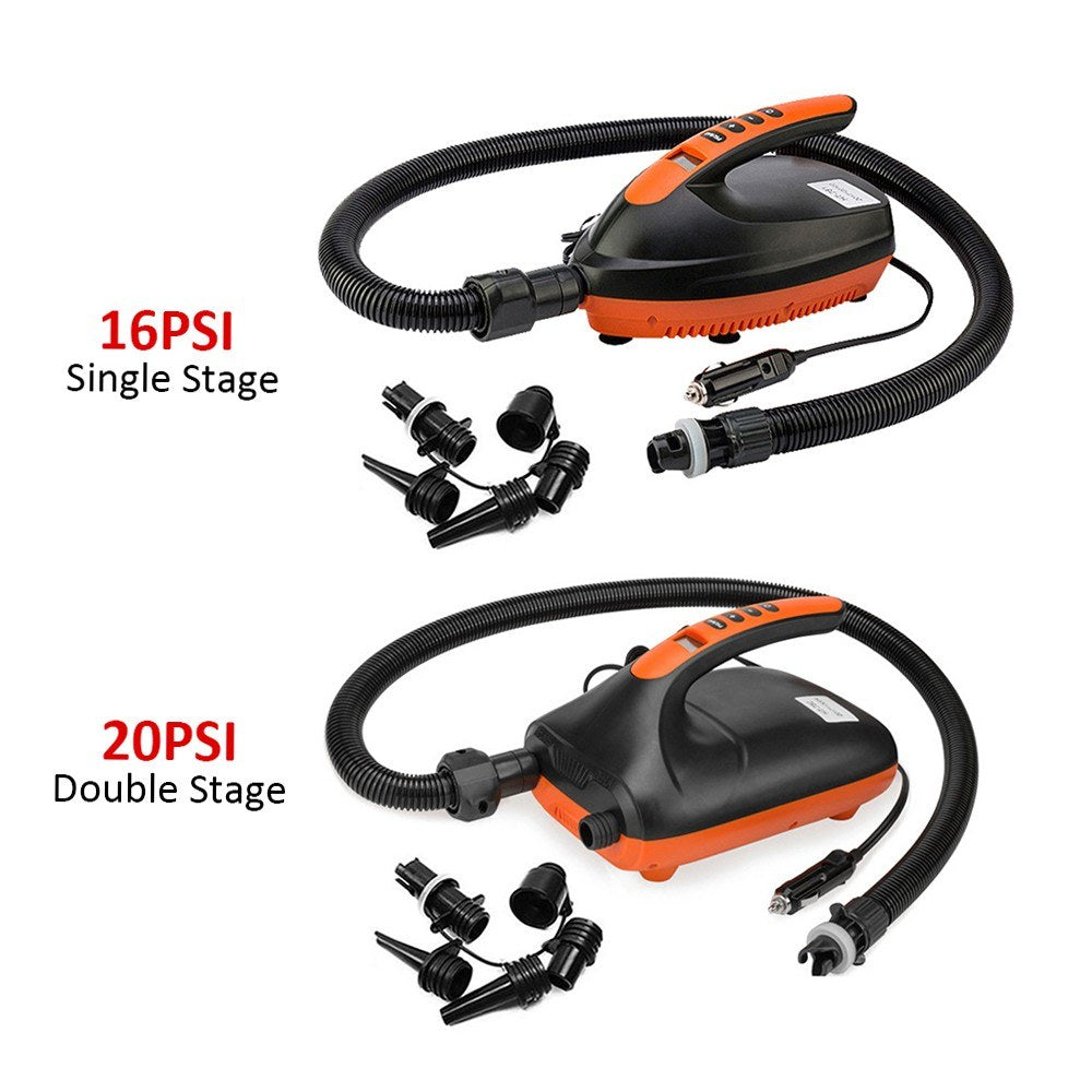 16PSI High-Pressure Air Pump Dual Stage Inflation and Deflation Function Pump with 6Pcs Nozzles