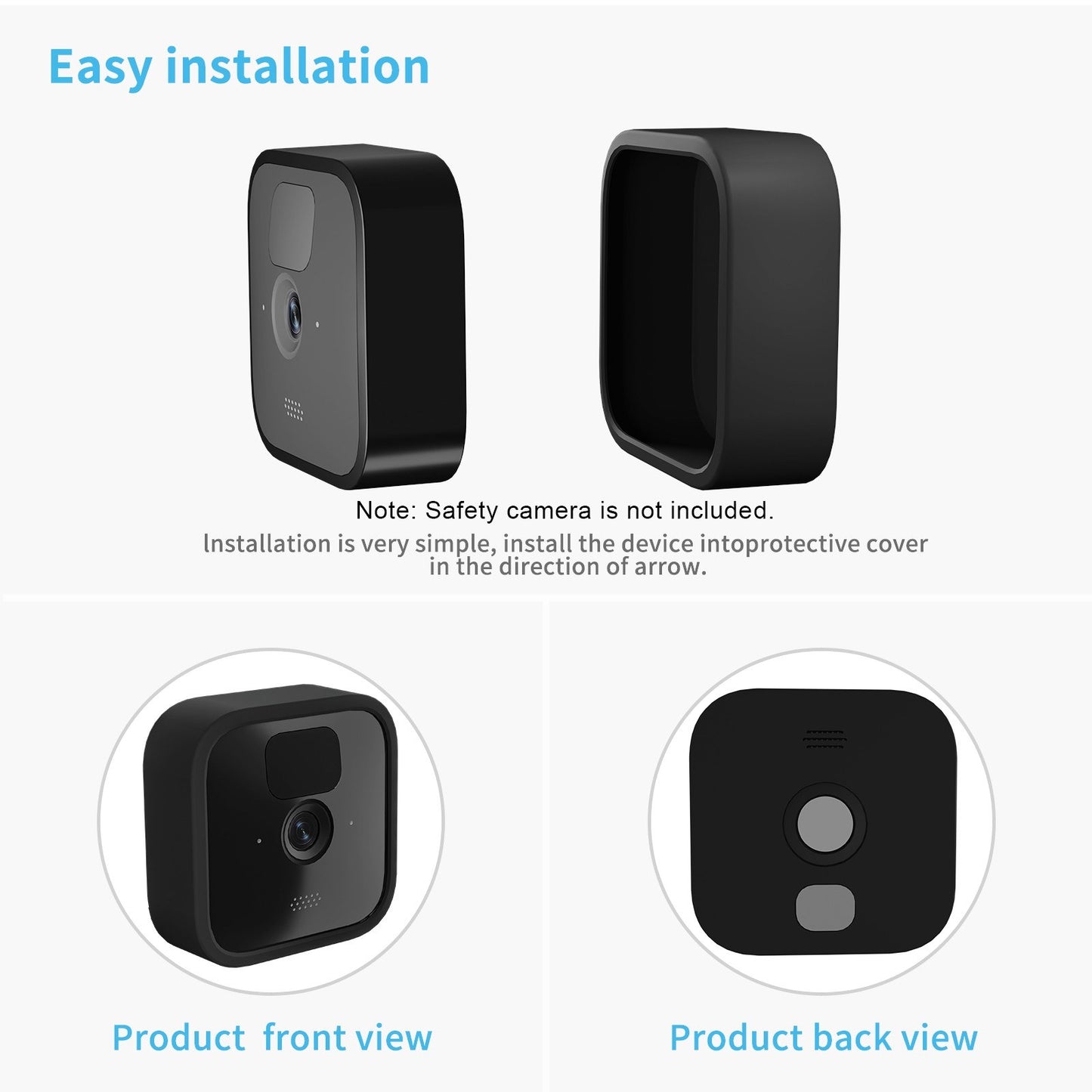 2Pcs Silicone Protective Cover Outdoor Security Camera Silicone Case Replacement for Blink Camera