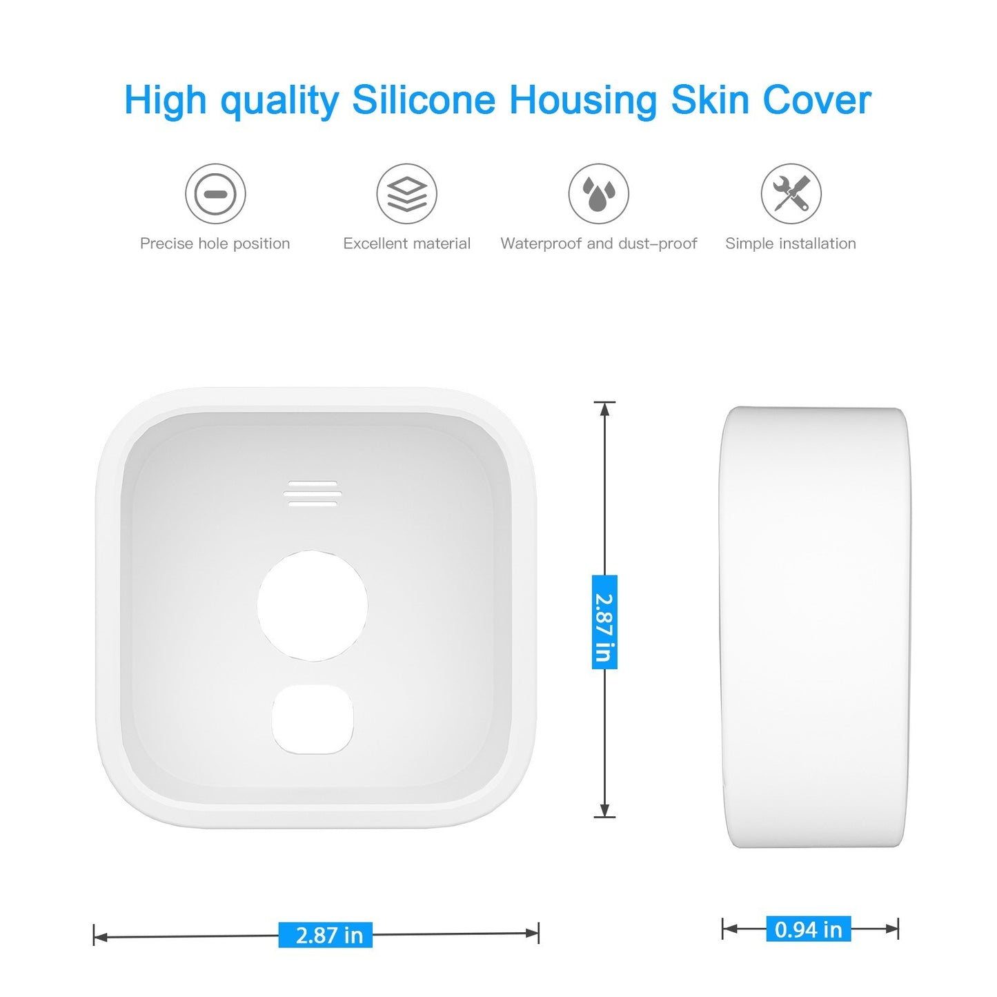 2Pcs Silicone Protective Cover Outdoor Security Camera Silicone Case Replacement for Blink Camera
