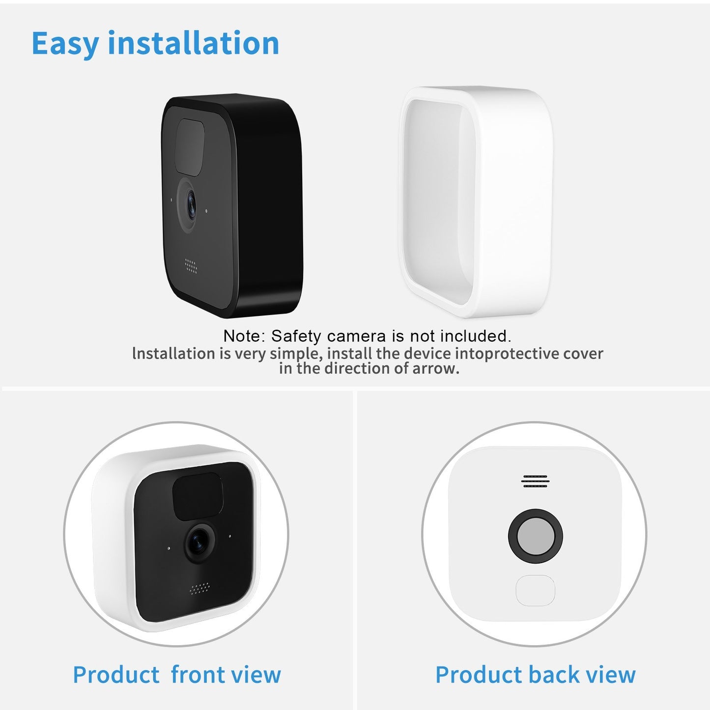 2Pcs Silicone Protective Cover Outdoor Security Camera Silicone Case Replacement for Blink Camera