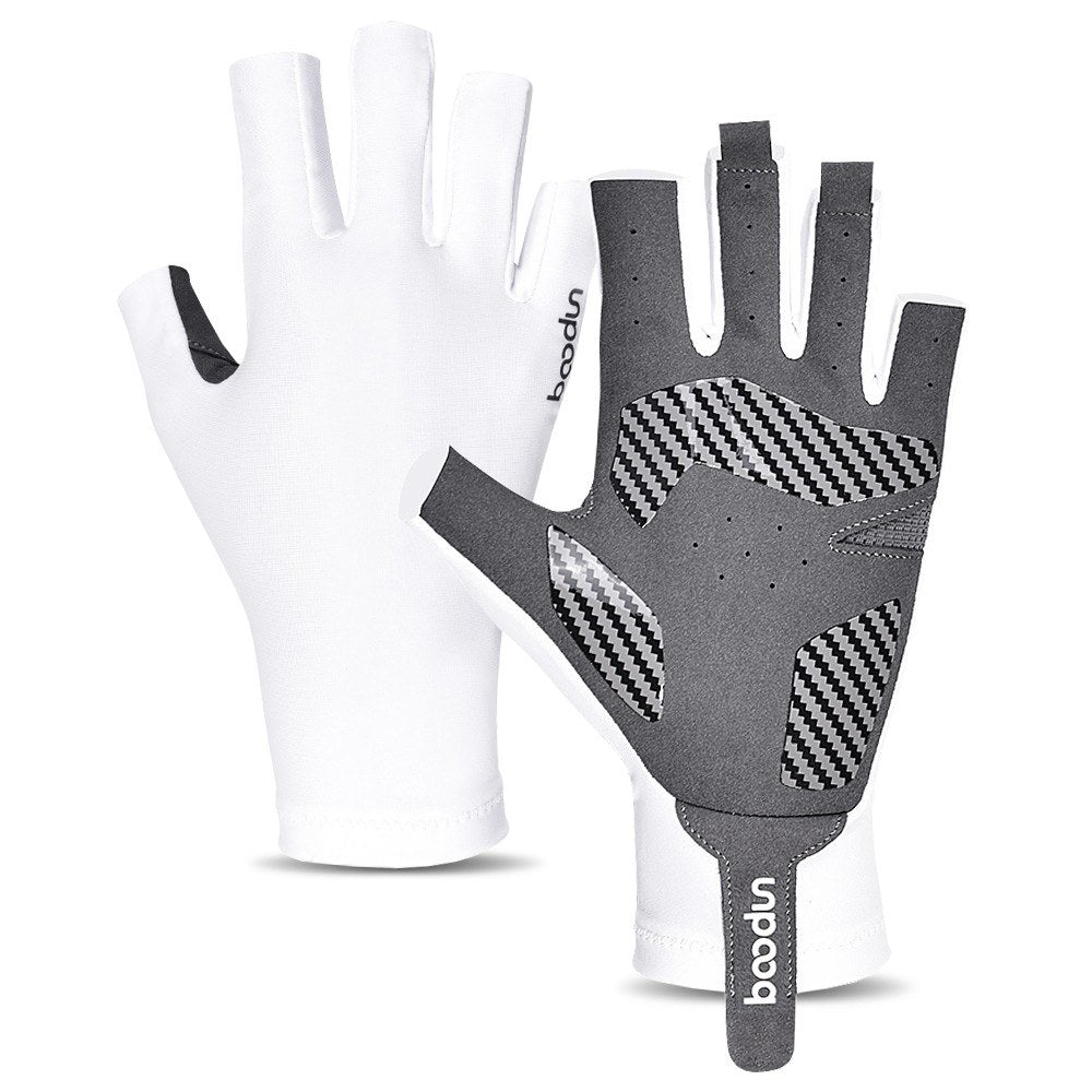 1 Pair Half Finger Gloves Stretchy Anti-Slip Gloves for Outdoor Cycling Hiking Driving