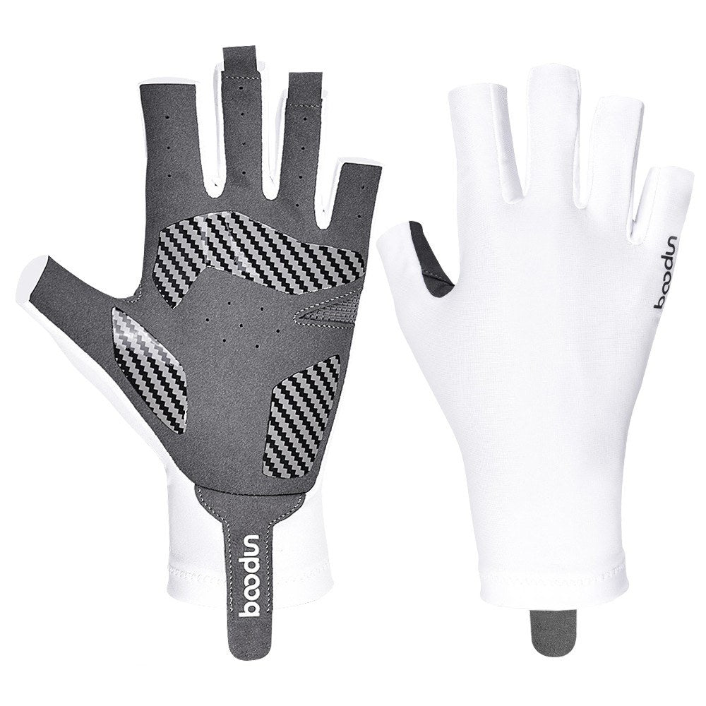 1 Pair Half Finger Gloves Stretchy Anti-Slip Gloves for Outdoor Cycling Hiking Driving