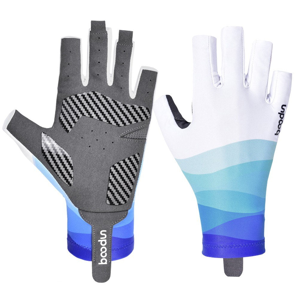 1 Pair Half Finger Gloves Stretchy Anti-Slip Gloves for Outdoor Cycling Hiking Driving