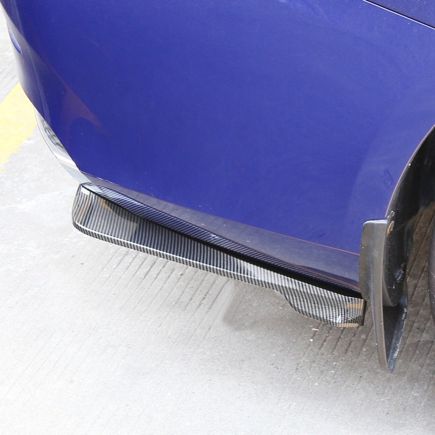 2Pcs Rear Bumper Lip Wrap Angle Splitter Diffuser Canard Aprons Body Side Skirt Rocker Winglet Wings