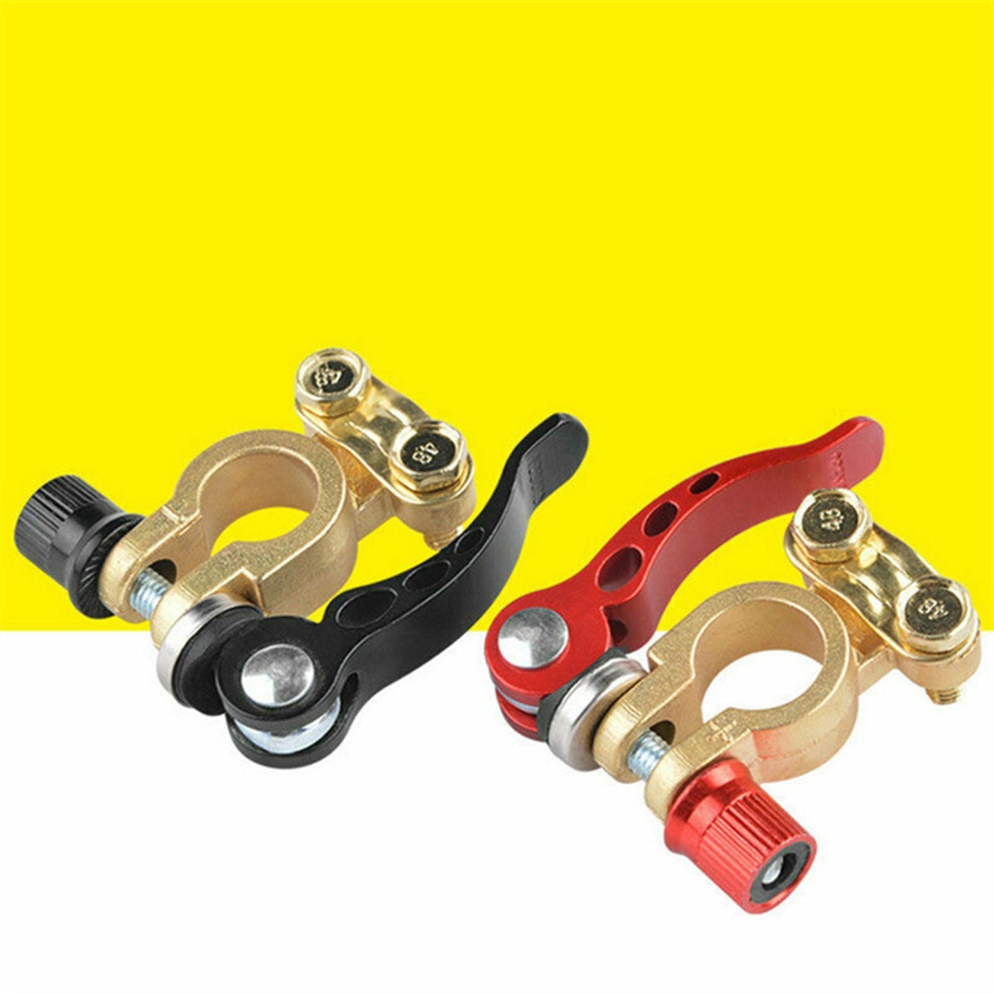 2Pcs/Pack Car Battery Terminal Connector Clamp Adjust Quick Release Corrosion Resistance Disconnect Tool