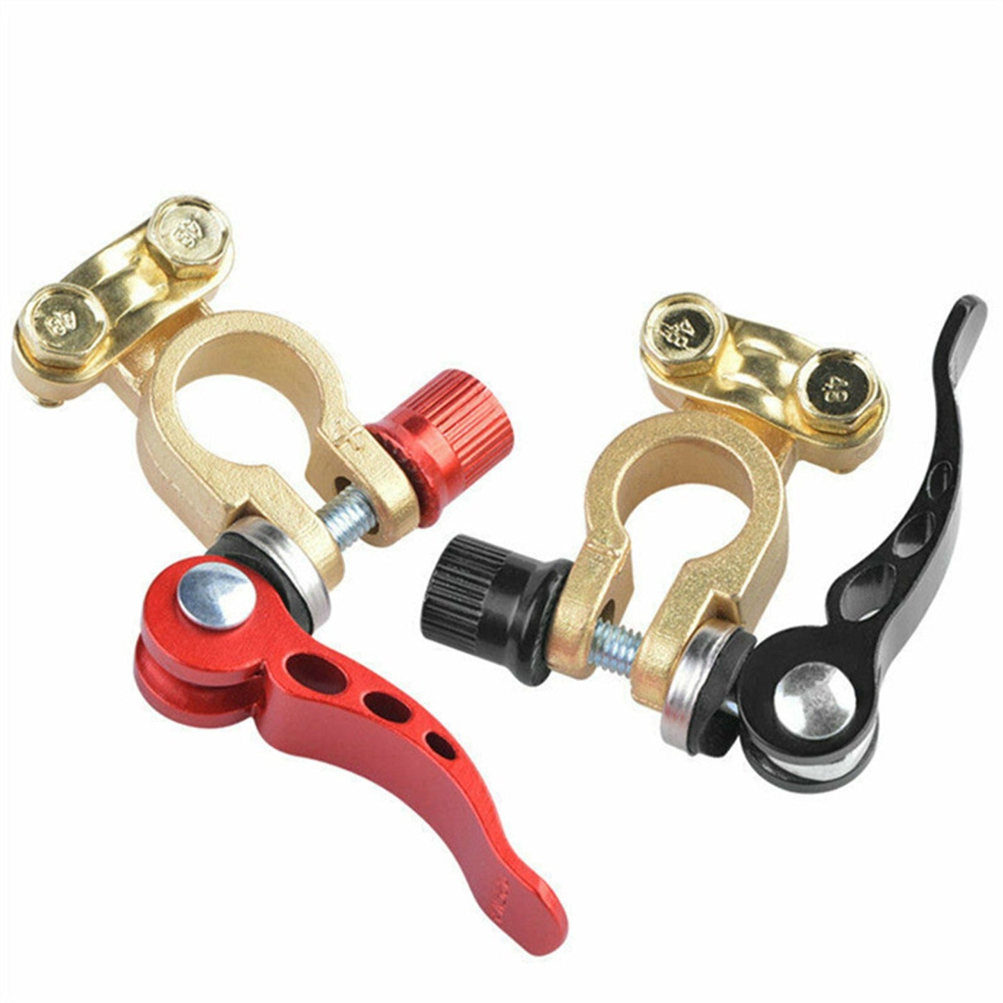 2Pcs/Pack Car Battery Terminal Connector Clamp Adjust Quick Release Corrosion Resistance Disconnect Tool