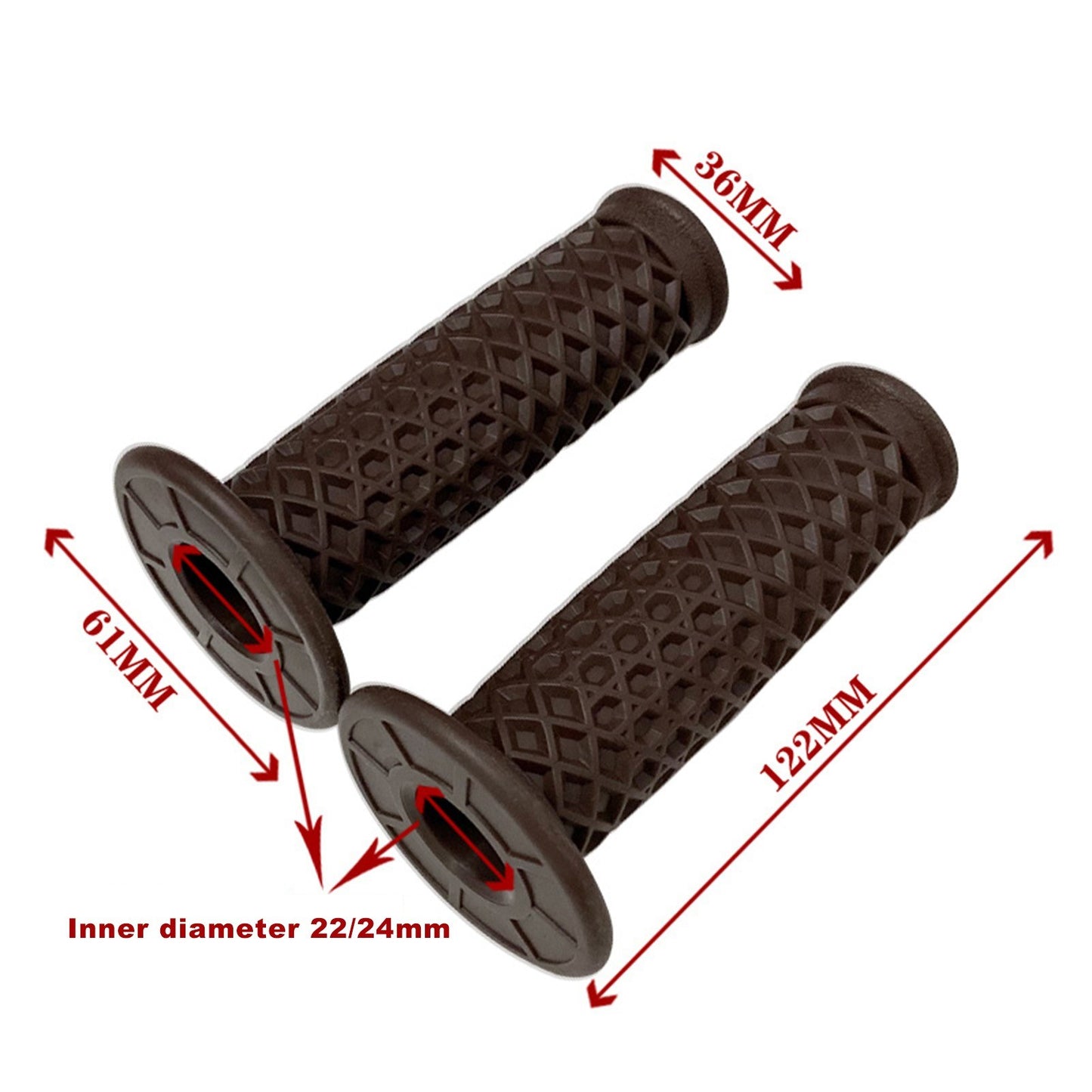 2Pcs/Pack Universal 22/24mm Motorcycle Handle TPU Handlebar Grips Mushroom Grips for CG125 Motorcycle Handlebar Cover