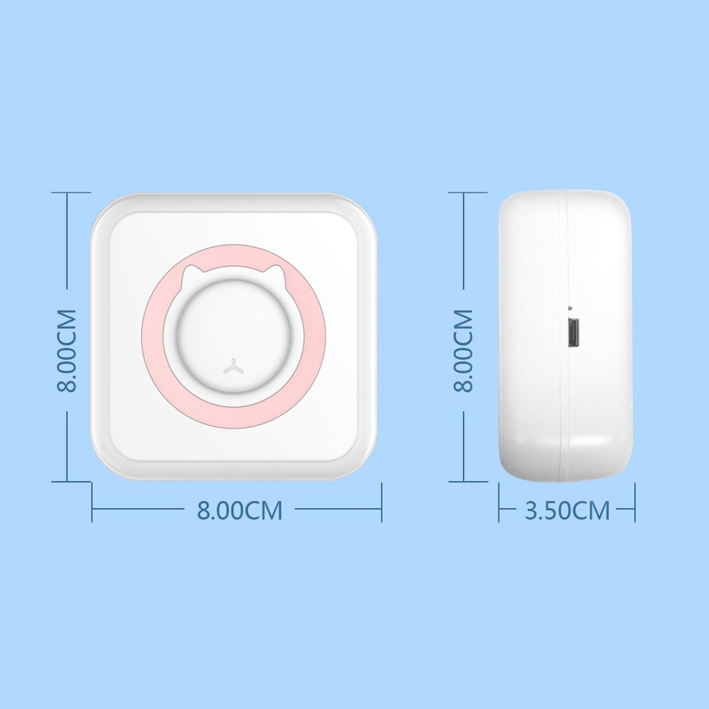 BT Connection Photo Printer Wireless Instant Mini Portable Multi-functional Printer with 11 Paper Rolls for iOS Android Smartphone