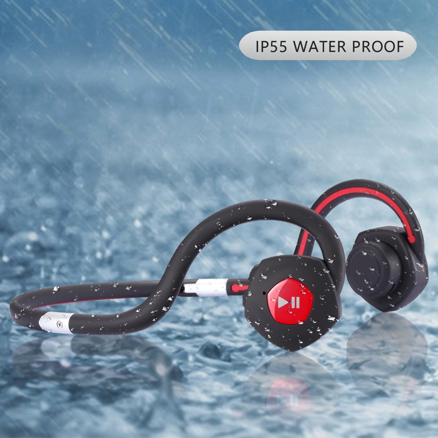 BONEIN BN702T BT4.0 Bone Conduction Headphone IP55 Waterproof Portable Foldable Wireless Headset Built-in 380mAh Battery