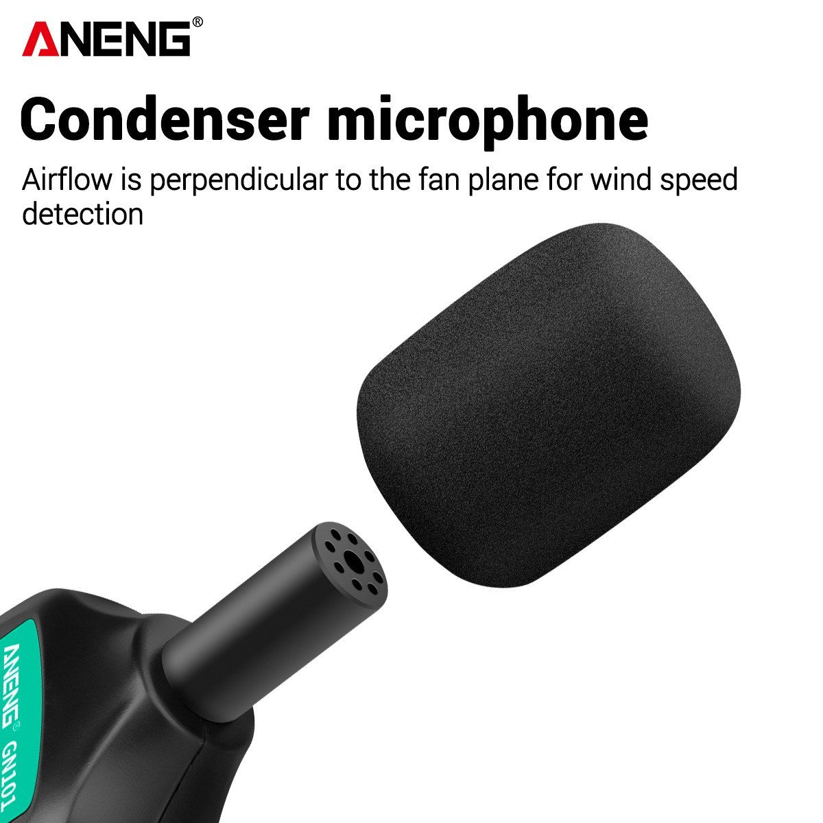 ANENG GN101 LCD Digital Decibel Meter Reader and Sound Noise Meter Tester 35db-135db Measuring Range with Condenser Microphone