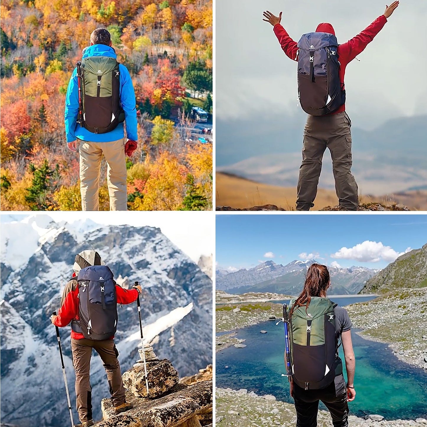 Hiking Backpack 50L Mountaineering Backpack Waterproof Lightweight Hiking Daypack Trekking Camping Outdoor Sport Travel Bag or Climbing Camping Touring