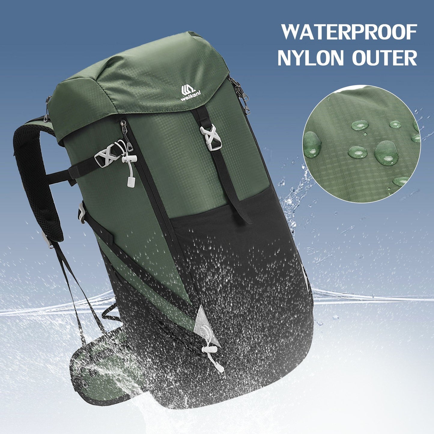 Hiking Backpack 50L Mountaineering Backpack Waterproof Lightweight Hiking Daypack Trekking Camping Outdoor Sport Travel Bag or Climbing Camping Touring