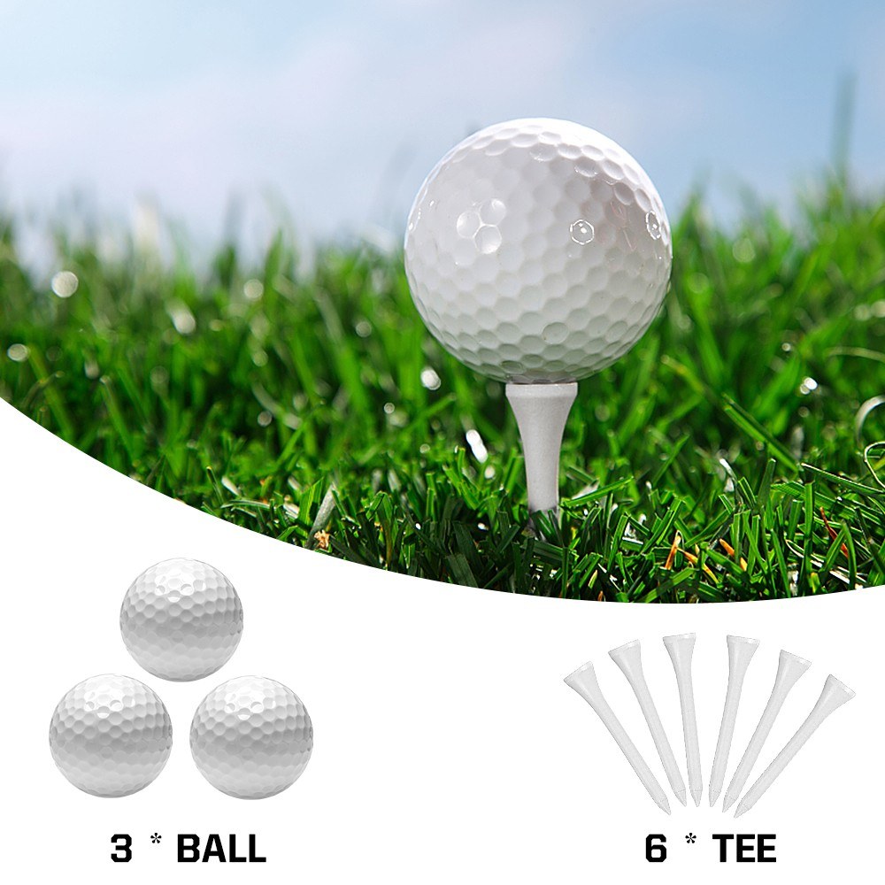 11 Pcs Golf Set Golf Training Accessories with 6 Golf Tees 3 Golf Balls Divot Repair Tool Leather Box Set