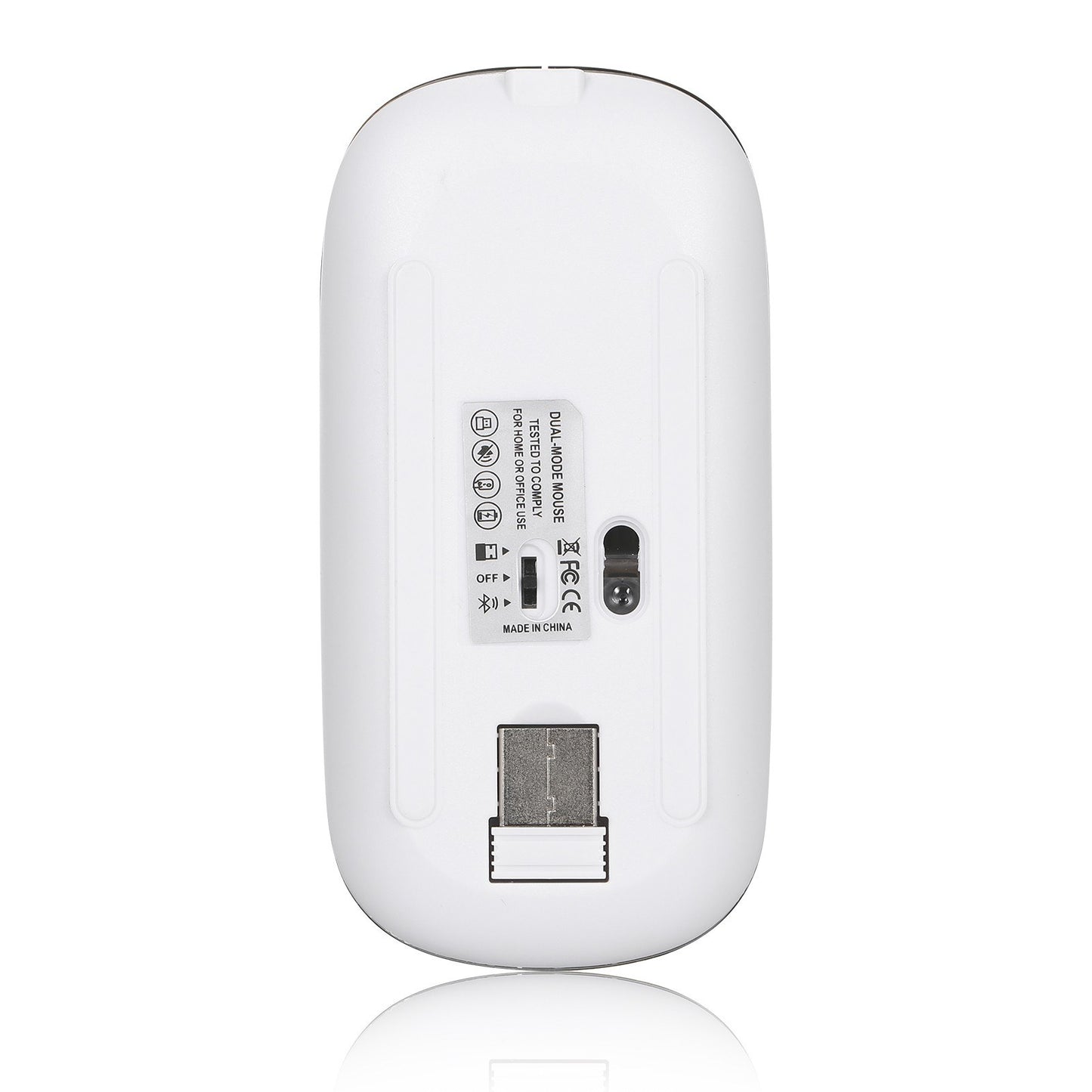 2.4G+BT3.0 Wireless Dual-mode Mouse 3 Level Adjustable DPI Mute Office Mouse with Built-in Rechargeable Battery