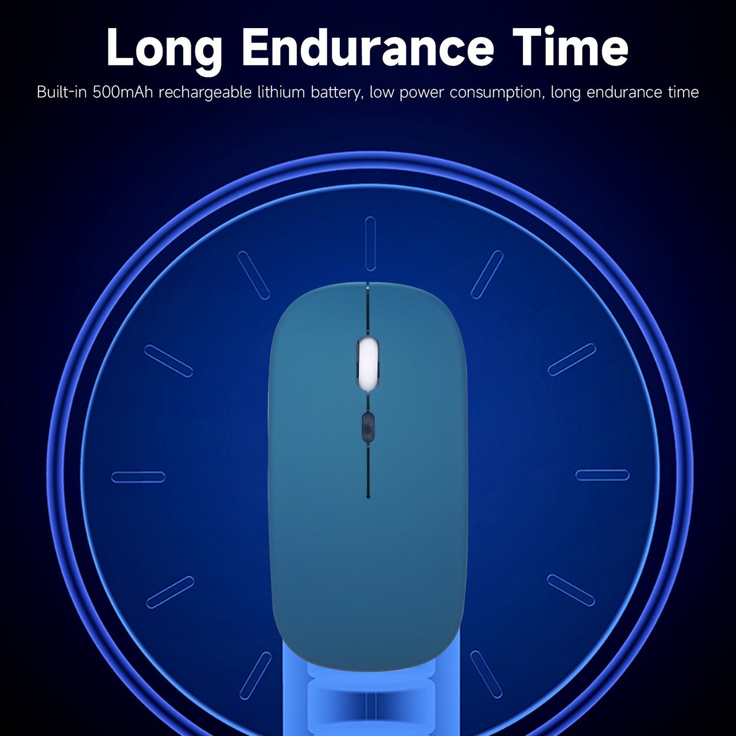 2.4G+BT3.0 Wireless Dual-mode Mouse 3 Level Adjustable DPI Mute Office Mouse with Built-in Rechargeable Battery